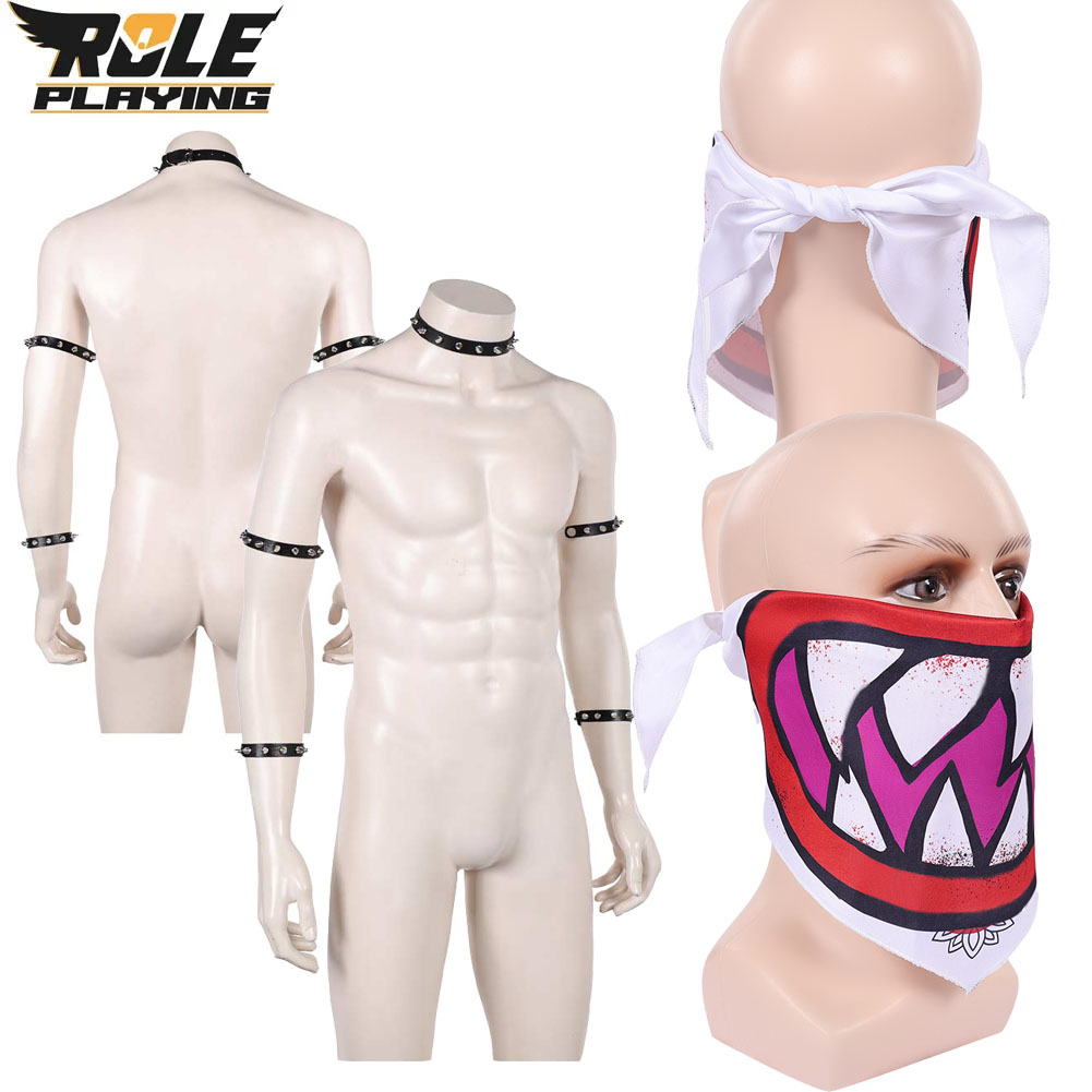 Men Accessories Style - Disfraz de Bowser Jr, Bufanda, Máscara,