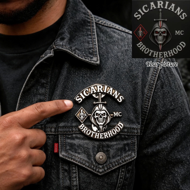 Men Accessories Brooch - Broche Personalizado con Imagen MC para