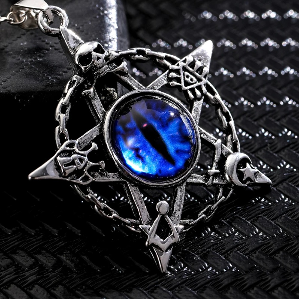 Men Accessories Style - Collar con colgante de ojo de